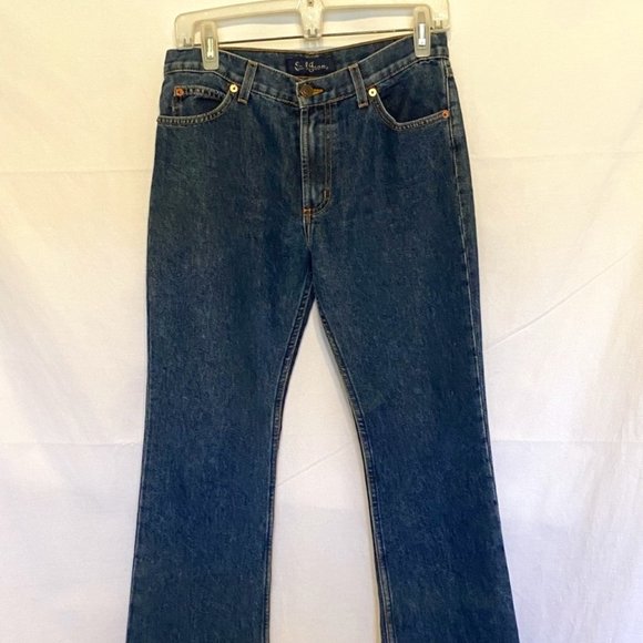 Earl Jeans Jeans Earl Jeans Womens Blue Dark Washed Distressed Boot Cut Mid Rise Denim Size